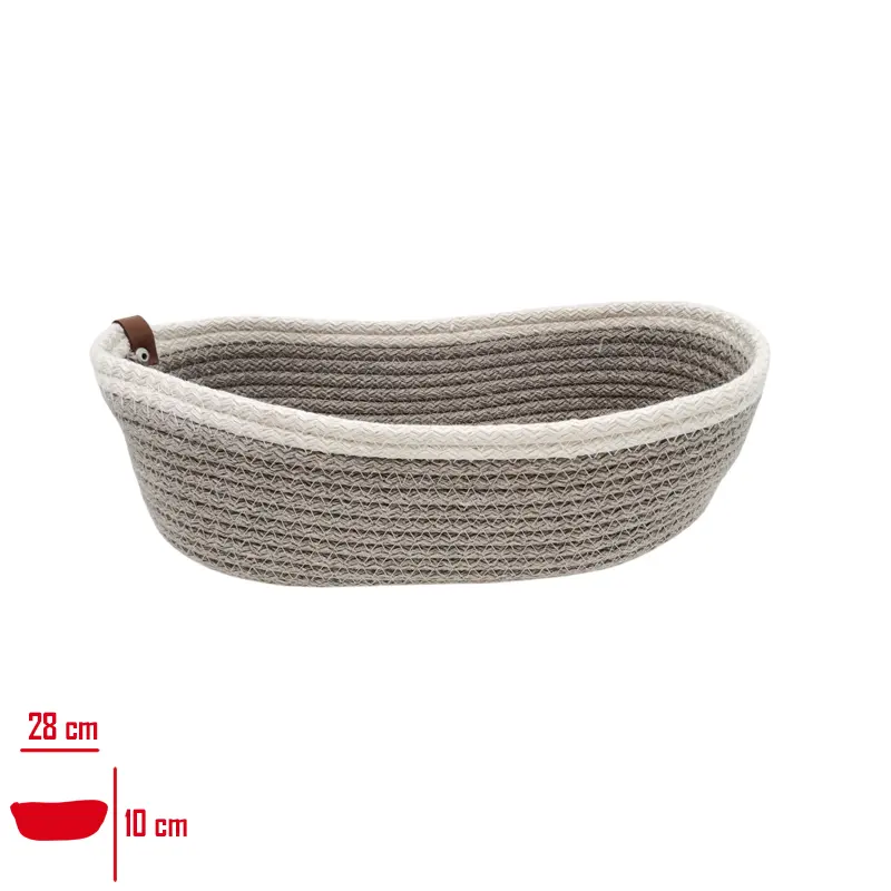 EKMEK SEPETI OVAL KOYU BEJ