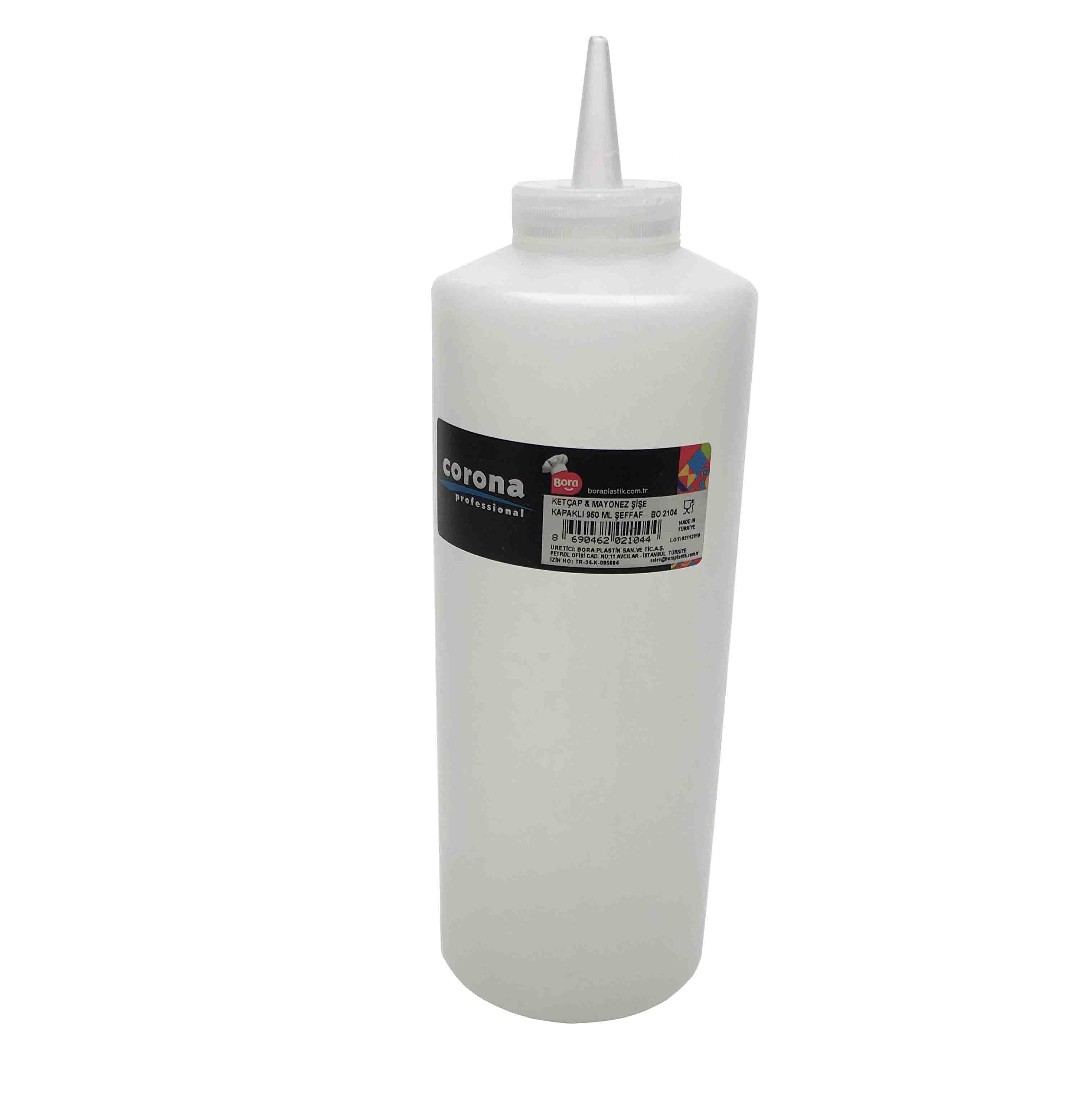 BORA MAYONEZ & KETCAP SISE KAPAKLI 950 ML SEFFAF BO-2104