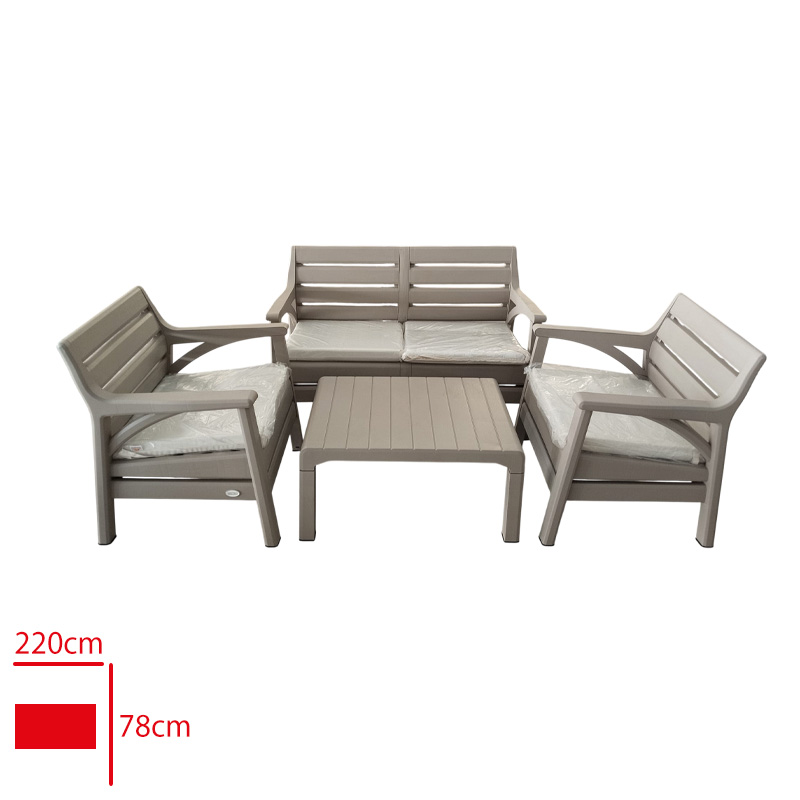 HOLIDAY KOLTUK TAKIMI MIAMI 1 IKILI + 2 TEKLI + 1 SEHPA CAPPUCINO HK-800