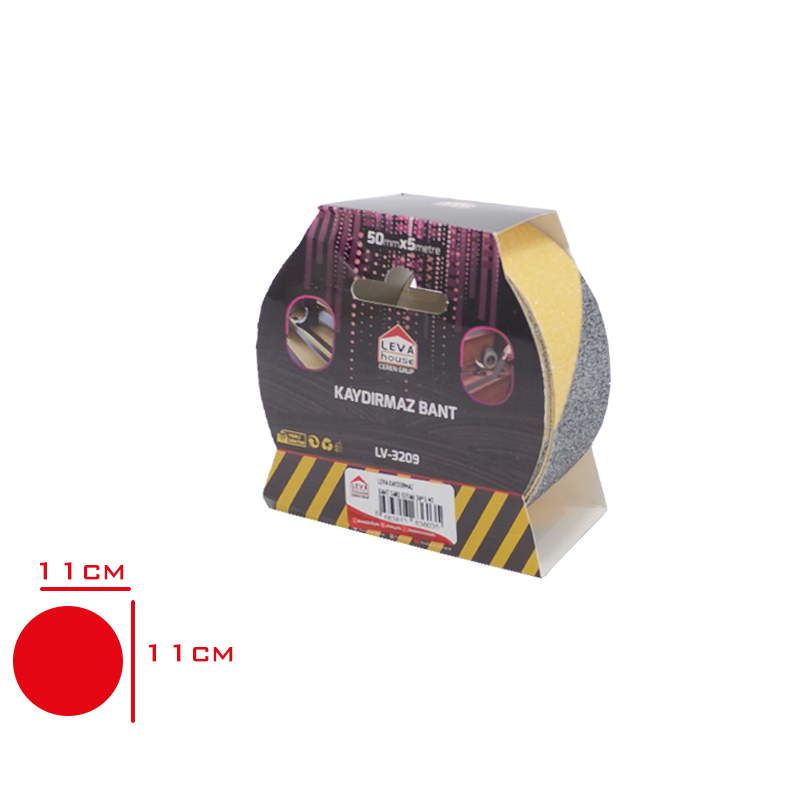 KAYDIRMAZ BANT SARI SIYAH 50*5 MT