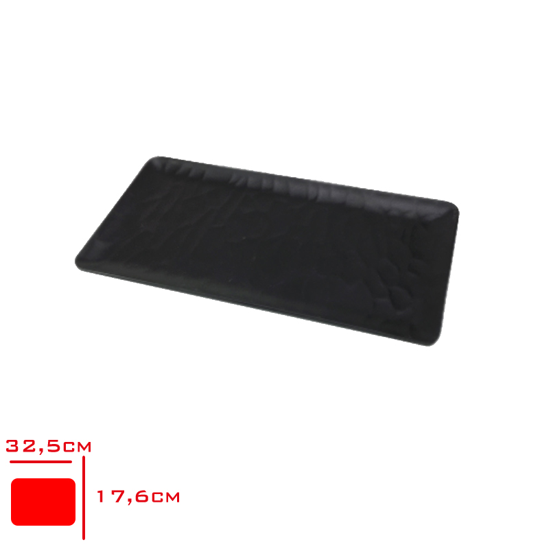 TRIA PORELIN ROLYEFLI SUNUM TABAK SIYAH GN 1/3 TR536