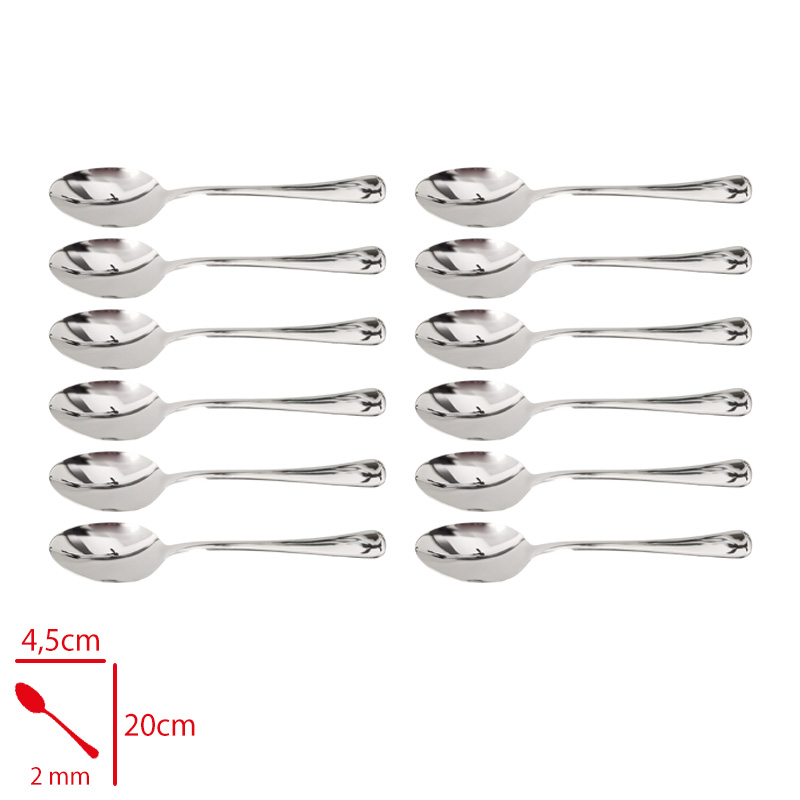 KILICLAR DEFNE YEMEK KASIGI 12 LI 2 MM 304