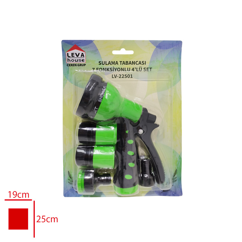 SULAMA TABANCASI 7 FONKSIYONLU 4 LU SET LV-22501