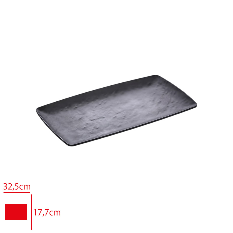 ATLAS ACIK BUFE SUNUM ROYAL SIYAH MAT 32,5X17,7 CM S461