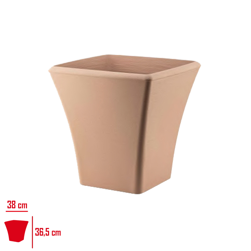 POLIWORK SAKSI BEGONVIL 38 CM KARE KREM SQ BS-38KR