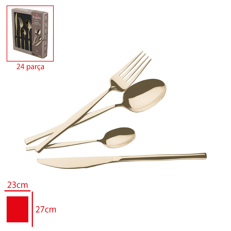 BERLINGER HAUS CATAL KASIK BICAK SETI 24 PARCA CHAMPAGNE BH-3064