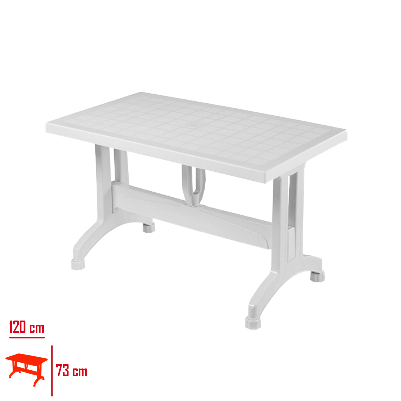 COMFORT MASA KOKNAR 70*120 PLASTIK AYAK BEYAZ CT051