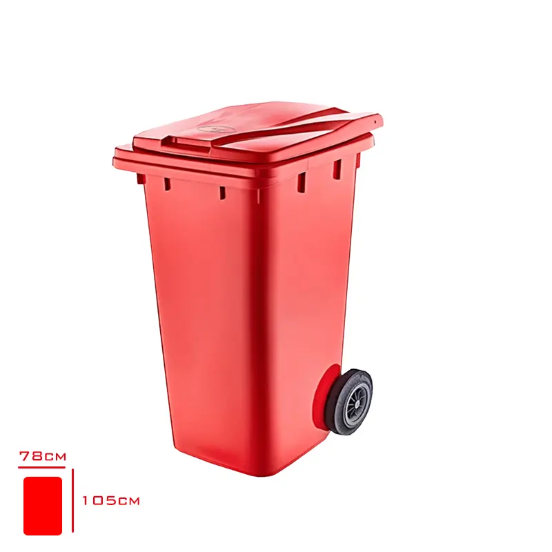 TEMA KONTEYNER 240 LT KIRMIZI