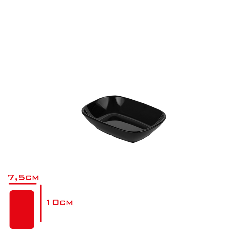 ATLAS KARE KAYIK SIYAH 10 CM S510