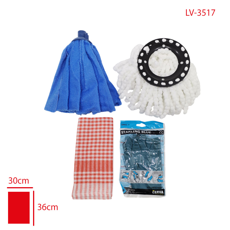 X-LARGE FIRSAT PAKETI LV-3517 (DONERLI MOP YEDEK/MIKROFIBER MOP/BUL. ELD./KURULAMA BEZ