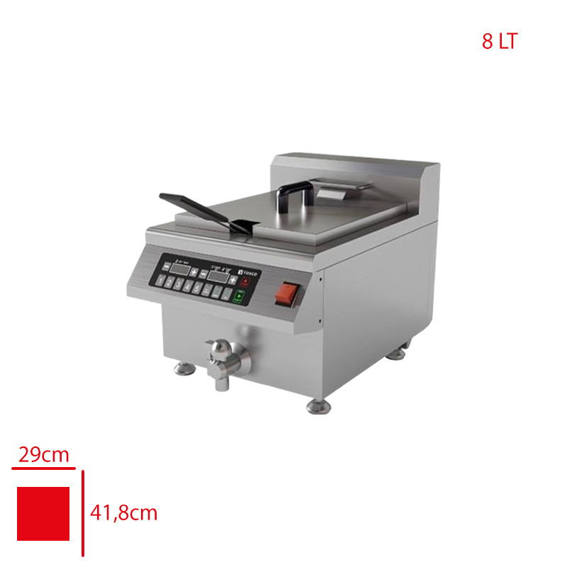 VOSCO FRITOZ TEK KAPAKLI 8 LT VSL-FRT1C08B/FRT1C08B-B