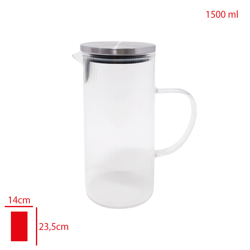 ALKAYA CAM SURAHI INCE DESENLI 1500 ML ALK-0013