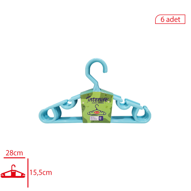 COCUK ELBISE ASKISI 6 LI G-128