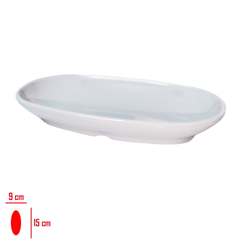 ATLAS KAYIK TABAK BEYAZ 15X9 CM 335