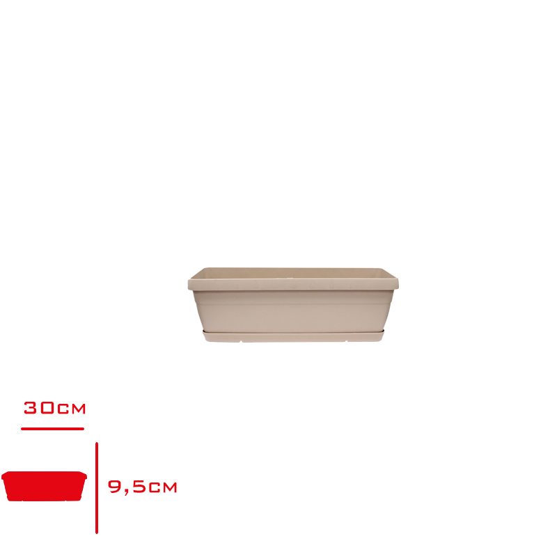 POLIWORK BALKON SAKSI MANOLYA 30 CM KREM MB-30KR