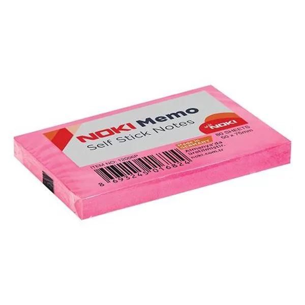 Yapışkan Not Kağıdı 50X75 Noki 12006P Pembe 80 Yp Adet