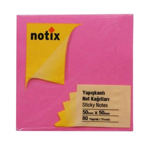 Yapışkan Not Kağıdı 50X50 Notix N-Np-5050 Neon Pembe 80 Yaprak