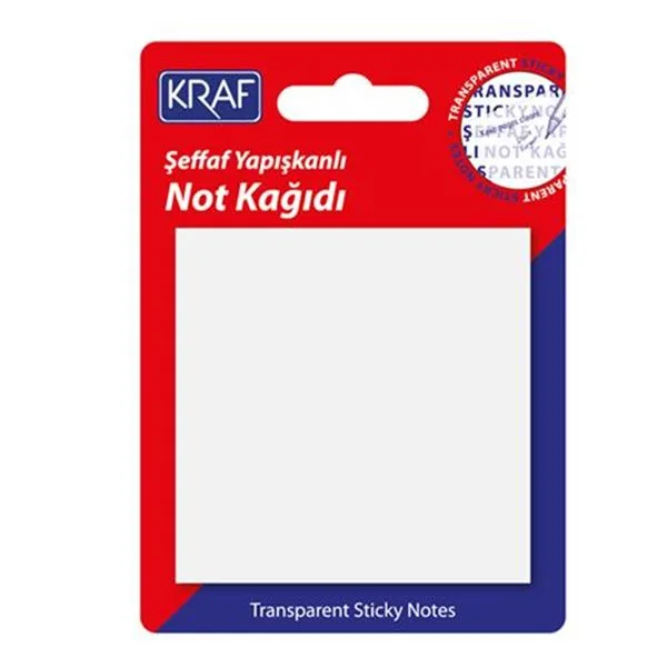 Yapışkan Not Kağıdı 76X76 Kraf 7676Tr Şeffaf 50 Yp