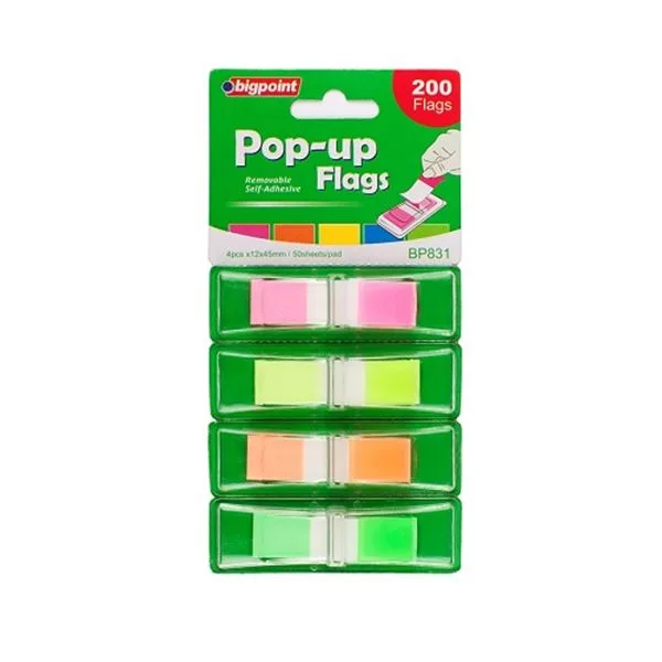 Index Plastik 12X45mm 4 Renk Bigpoint Bp831