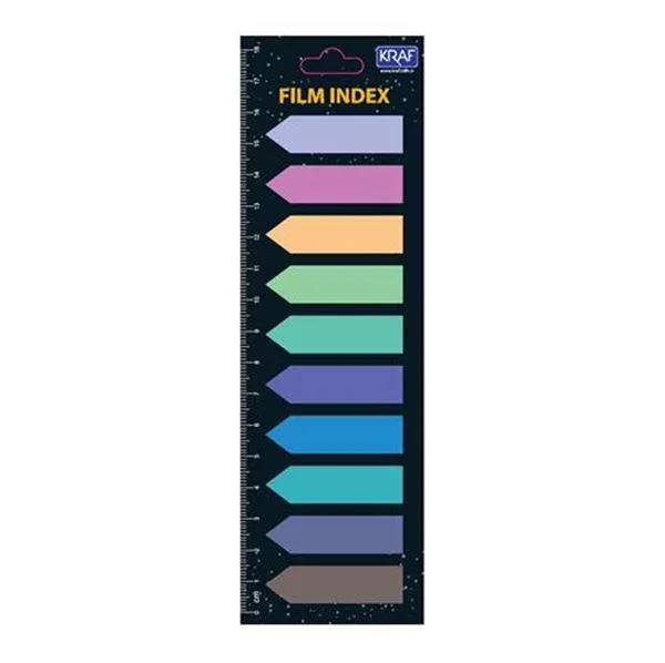 Index Kağıt 12X44mm 10 Renk Kraf 51245 Ok Şeklinde