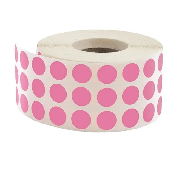 Rulo Etiket Tanex Nokta 1 Cm Pembe Kutulu