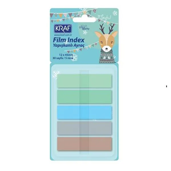 Index Kağıt 12X45mm 5 Renk Kraf 51248-1 Pastel