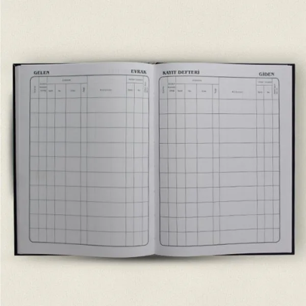 Evrak Kayıt Defter Bm384 Karton Kapak 40 Yp Numaralı