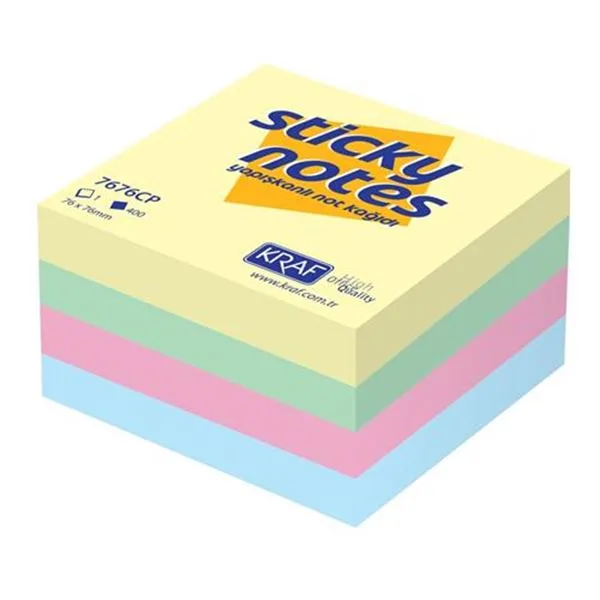 Yapışkan Not Kağıdı 76X76 Kraf 7676Cp Pastel 400 Yp