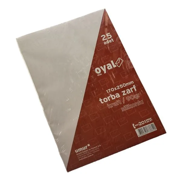 Torba Zarf 17X25 Oyal Silikonlu 90 Gr Kraf 25 Li 30005890