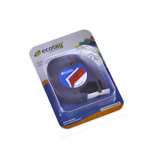 Şerit Etiket Plastik Muadil 59424 Ecotag 12 Mm Kırmızı