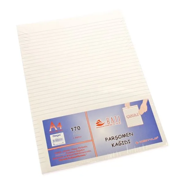 Parşömen Kağıdı A4 Bm571/Bm970 Çizgili 60 Gr 170 Li