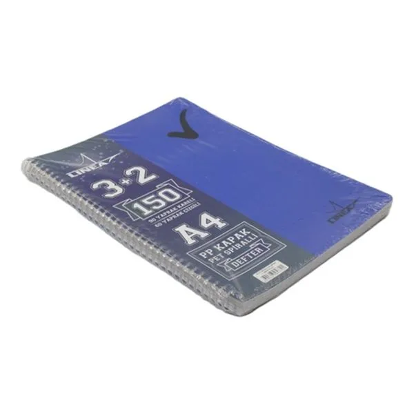 Spiralli Defter A4 Linea 150/32 Separatörlü Pp Kapak 3+2 Konulu Kareli+Çizgili 150 Yp