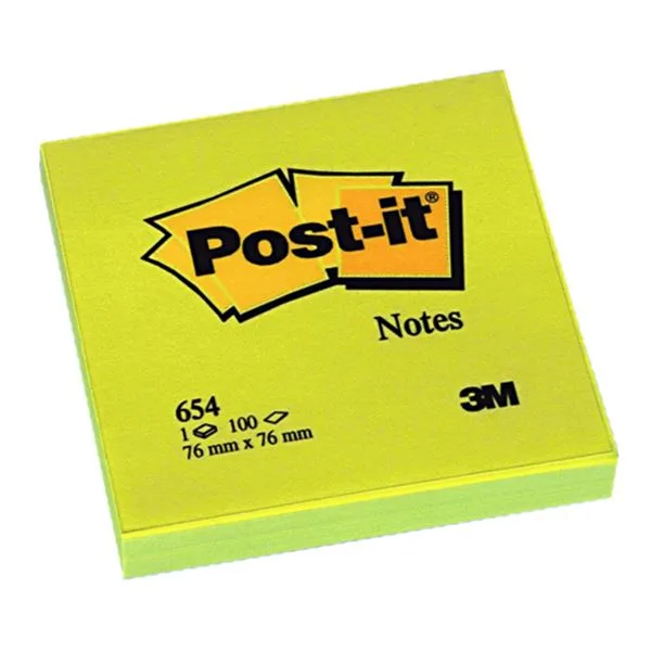 Yapışkan Not Kağıdı 76X76 Post-It 654 Sarı