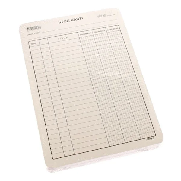 Stok Kartı Küçük M0230 100 Lü