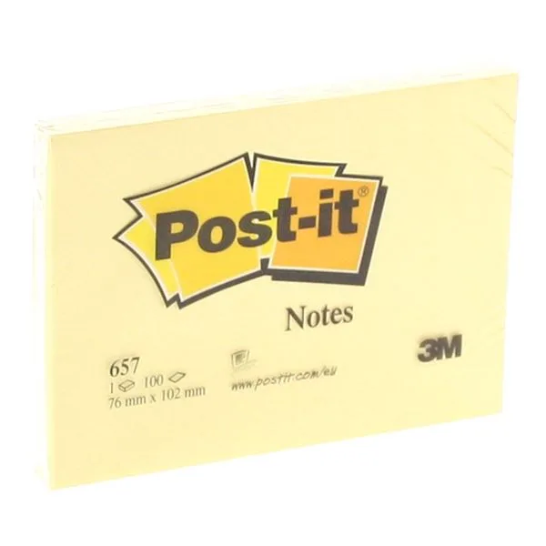 Yapışkan Not Kağıdı 76X102 Post-It 657 Sarı