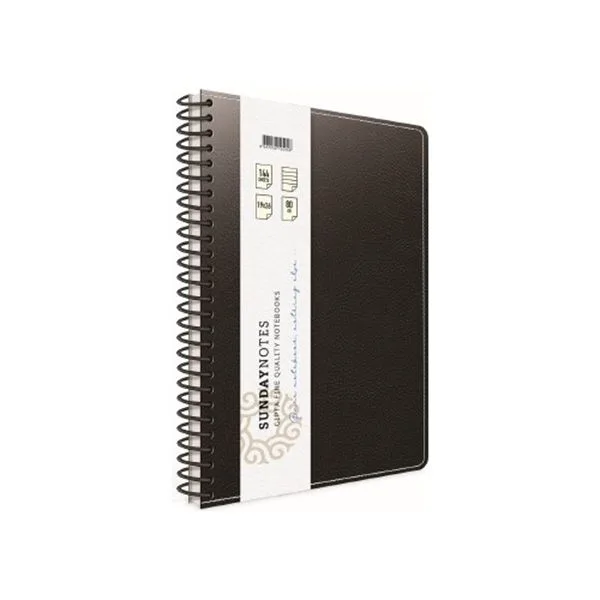 Spiralli Defter 17X24 Gıpta 5043 Sunday Notes Deri Kapak Kareli 140 Yp