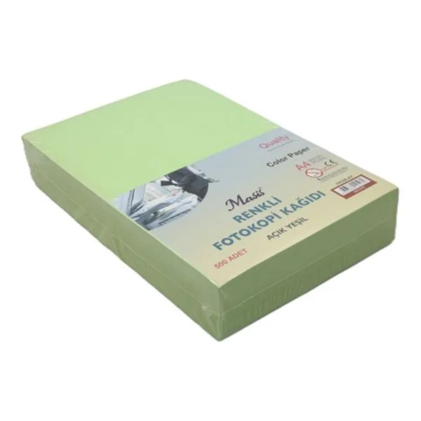 Renkli Fotokopi Kağıdı A4 Masis Fk500-Ay 80 Gr Açık Yeşil 500 Lü