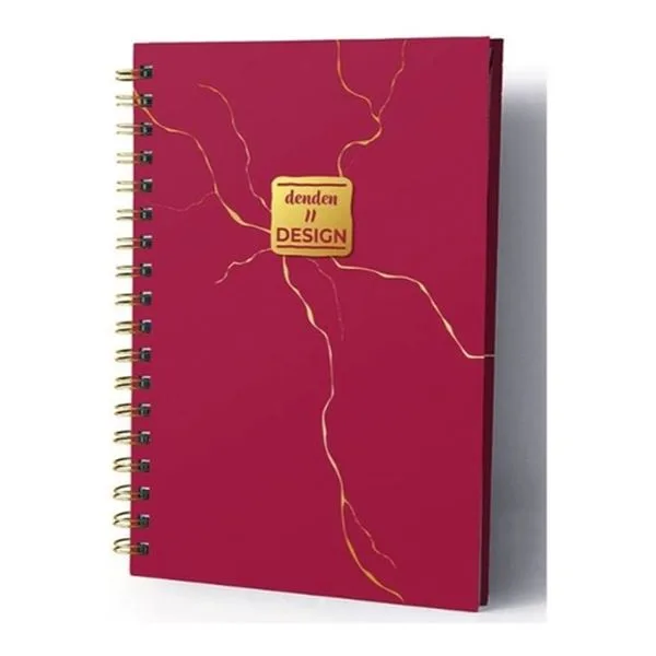 Spiralli Defter 17X24 Denden Desıng Mermer Dd-002 Sert Kapak Çizgili 224 Yp