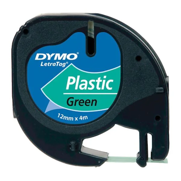 Şerit Etiket Plastik Dymo Letratag 91204 12 Mm Yeşil(59425) (721640