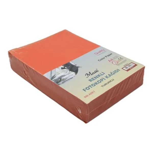 Renkli Fotokopi Kağıdı A4 Masis Fk500-T 80 Gr Turuncu 500 Lü