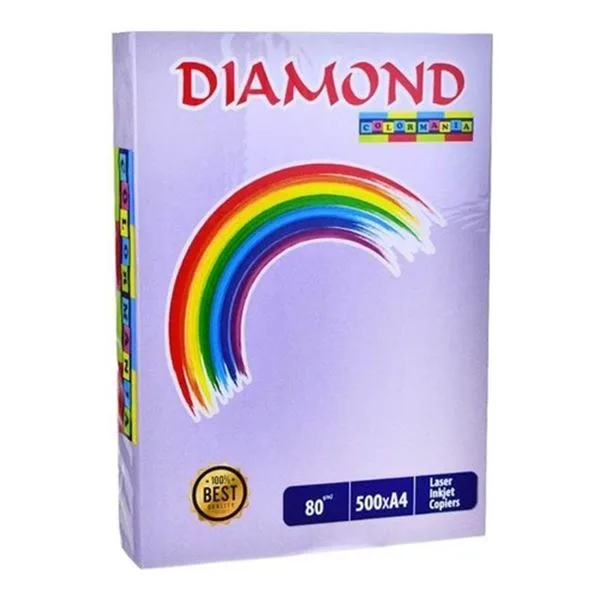 Renkli Fotokopi Kağıdı A4 Dıamond Colormanıa 185 80 Gr Lila 500 Lü