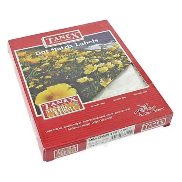 Bilgisayar Etiketi 35X77 Tanex Beyaz 1500 Lü