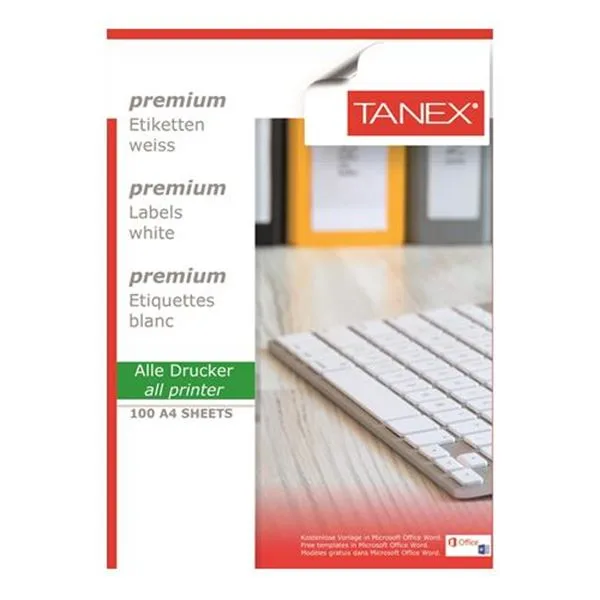 Lazer Etiket 45X30 Tanex Tw-2036 Beyaz 3600 Lü