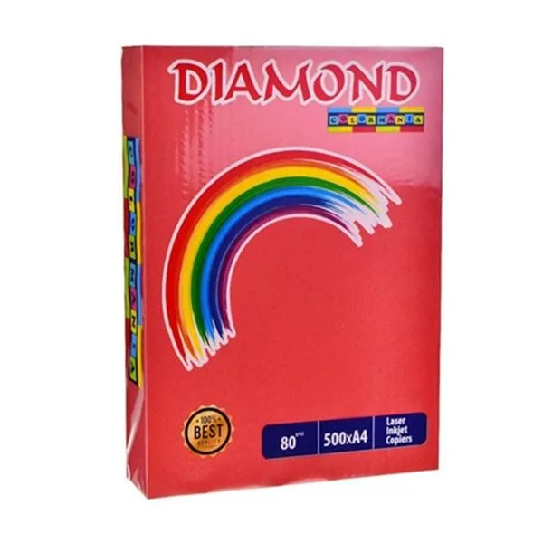 Renkli Fotokopi Kağıdı A4 Dıamond Colormanıa 250 80 Gr Kırmızı 500 Lü