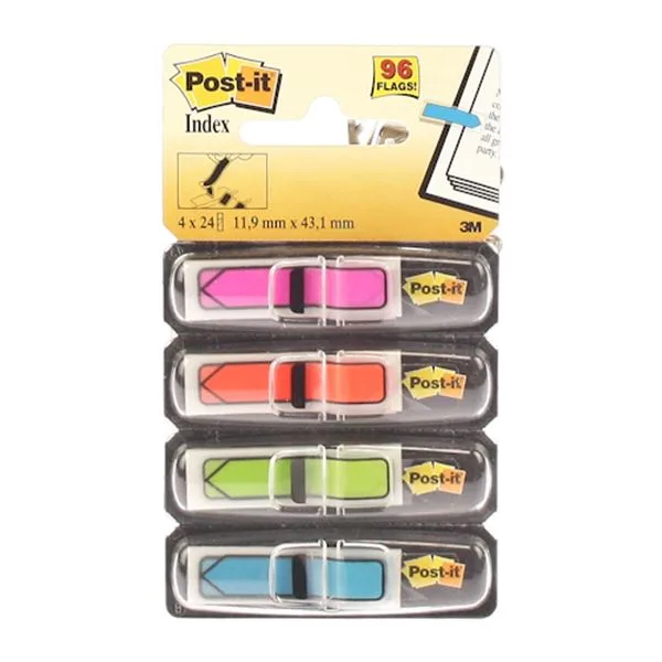 Index Işaret Bandı 25,4X43,2 Post-It 684 Arr4 Ok Şeklinde 4 Renk