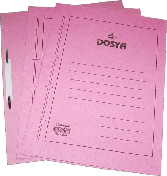 Telli Dosya Karton Bm035 2.Kalite A4 Tam Kapak Pembe