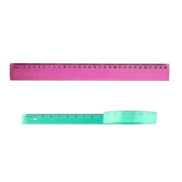 Büro Cetveli Plastik 30 Cm Ark 6004 Renkli Esnek