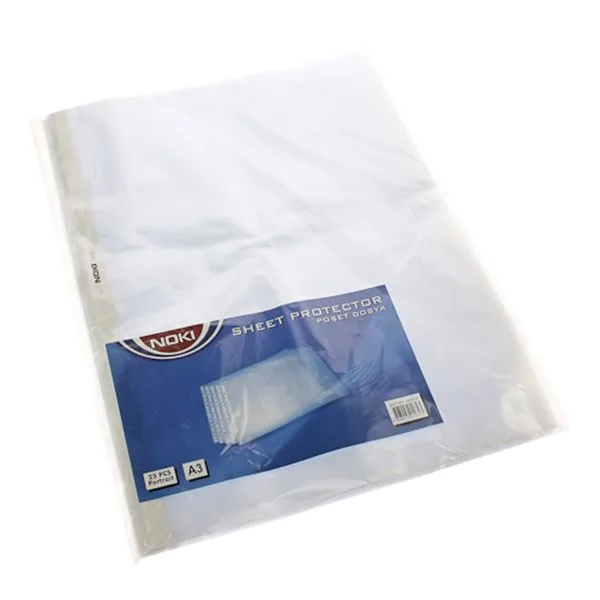 Poşet Dosya Plastik Noki 4836-P A3 Dik Şeffaf
