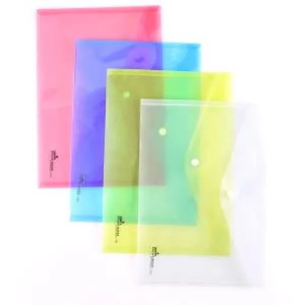 Dosya Zarfı Plastik Çıtçıtlı Umix Plus U1120p-Be A4 Şeffaf