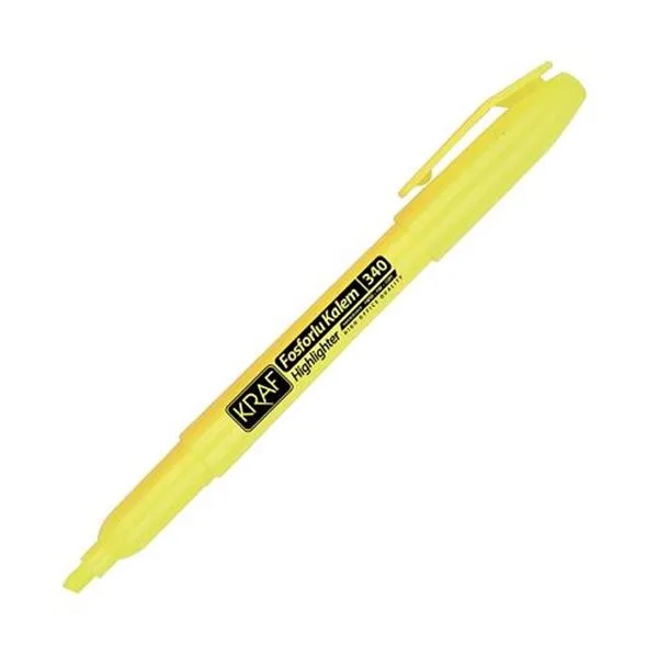 Fosforlu Kalem Kraf 340 Sarı